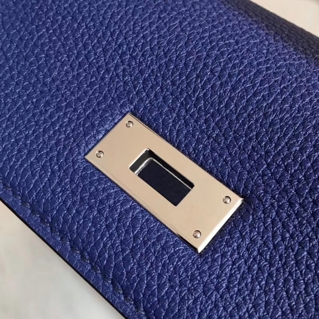 Blue with Zigzag Handle Replica Hermes Kelly 28cm Special Design