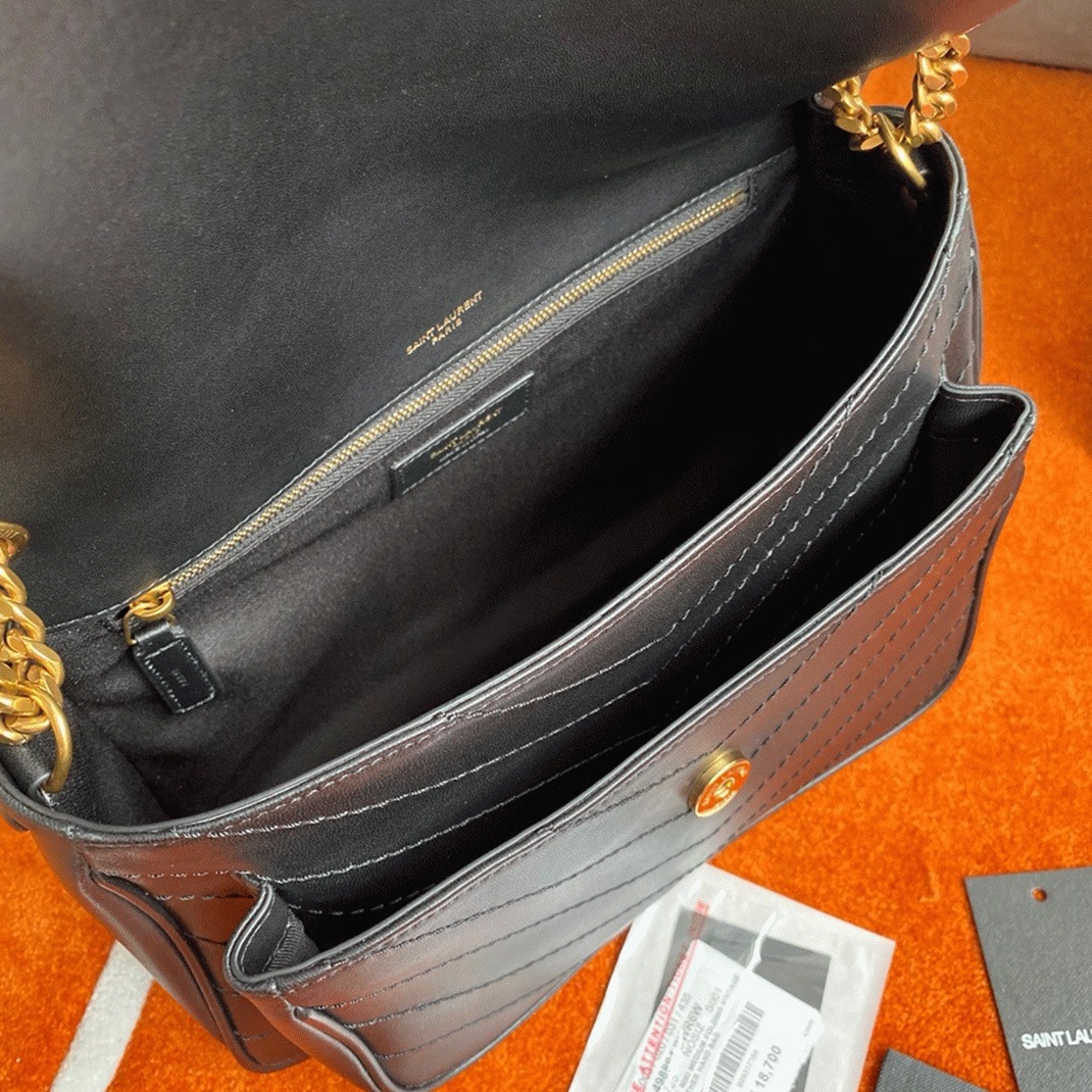 Fake Saint Laurent Niki Medium Chain Bag Black