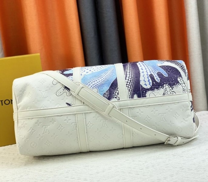 Louis Vuitton X YK Bandouliere Keepall 50 Travel Bag In White