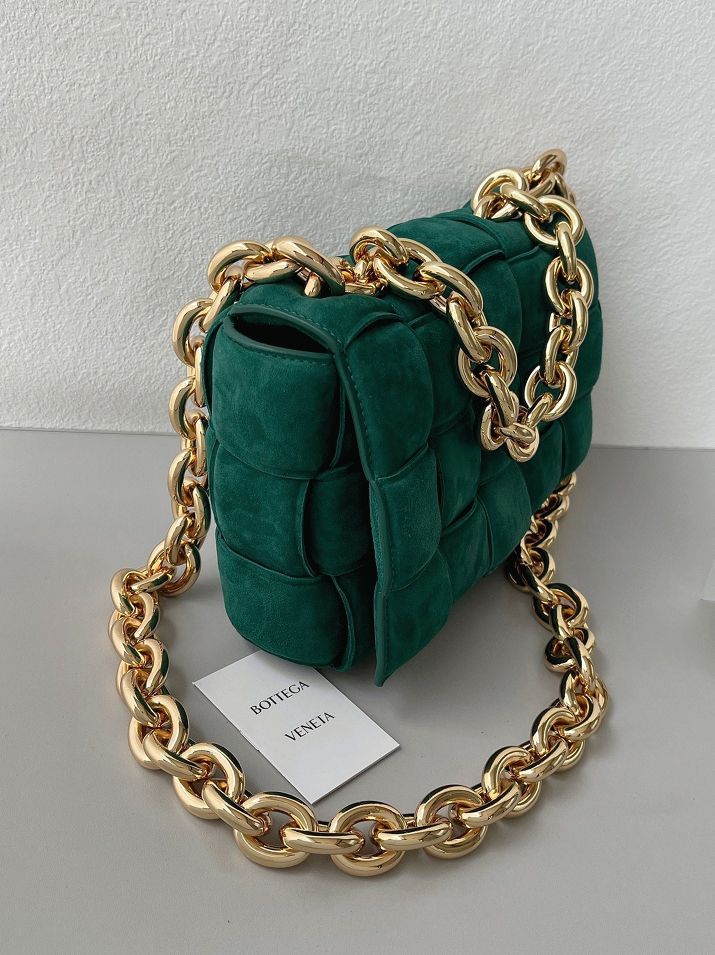 Top Quality Fake Bottega Veneta Chain Cassette Bag In Green