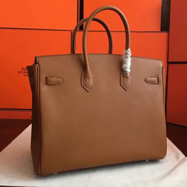 Brown Luxury Replica Hermes Birkin 35cm Handbag