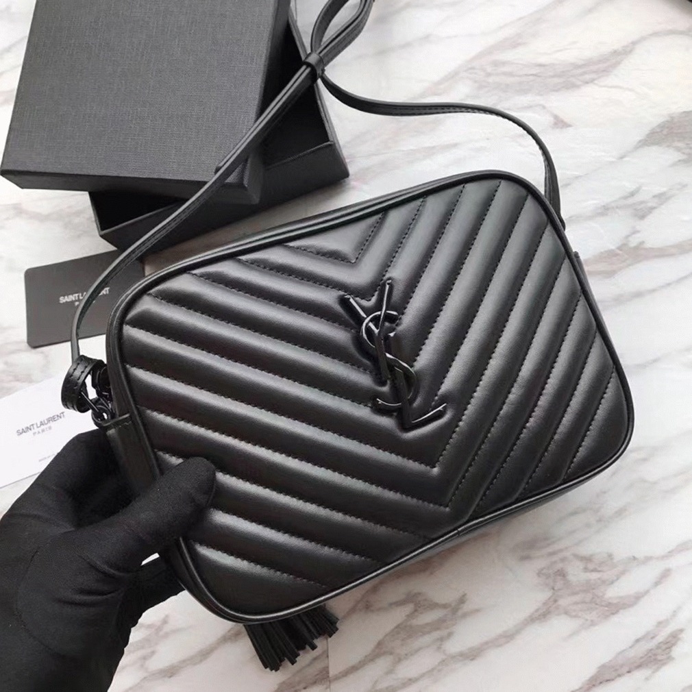 Fake Saint Laurent Lou Camera Bag Black