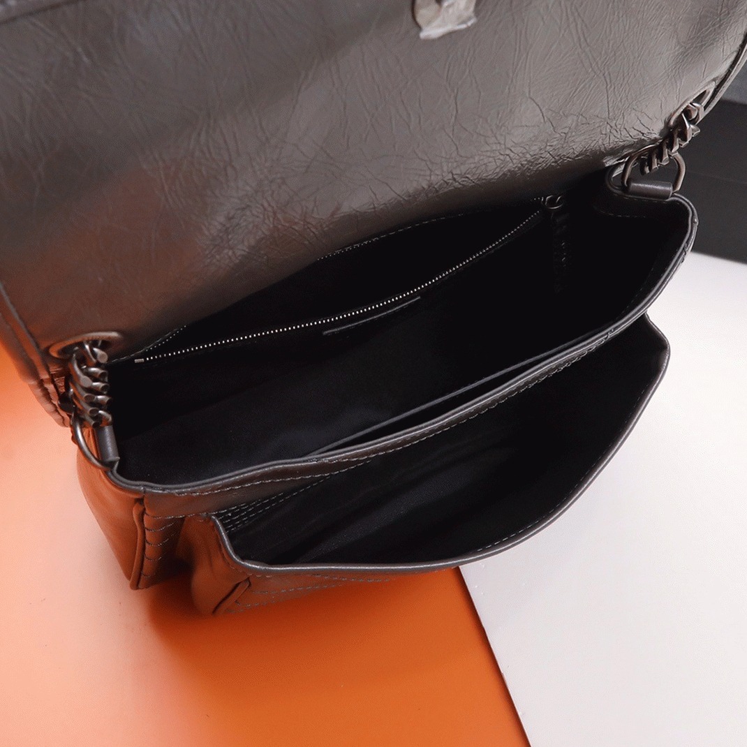 Replica Saint Laurent Niki Medium Chain Bag Dark Grey