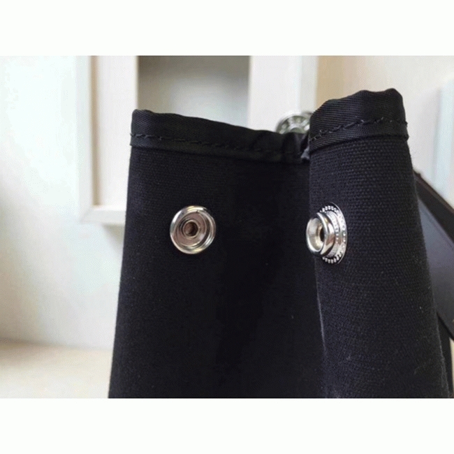 Black Canvas Fake Luxury Hermes Cabag Elan Stylish Tote