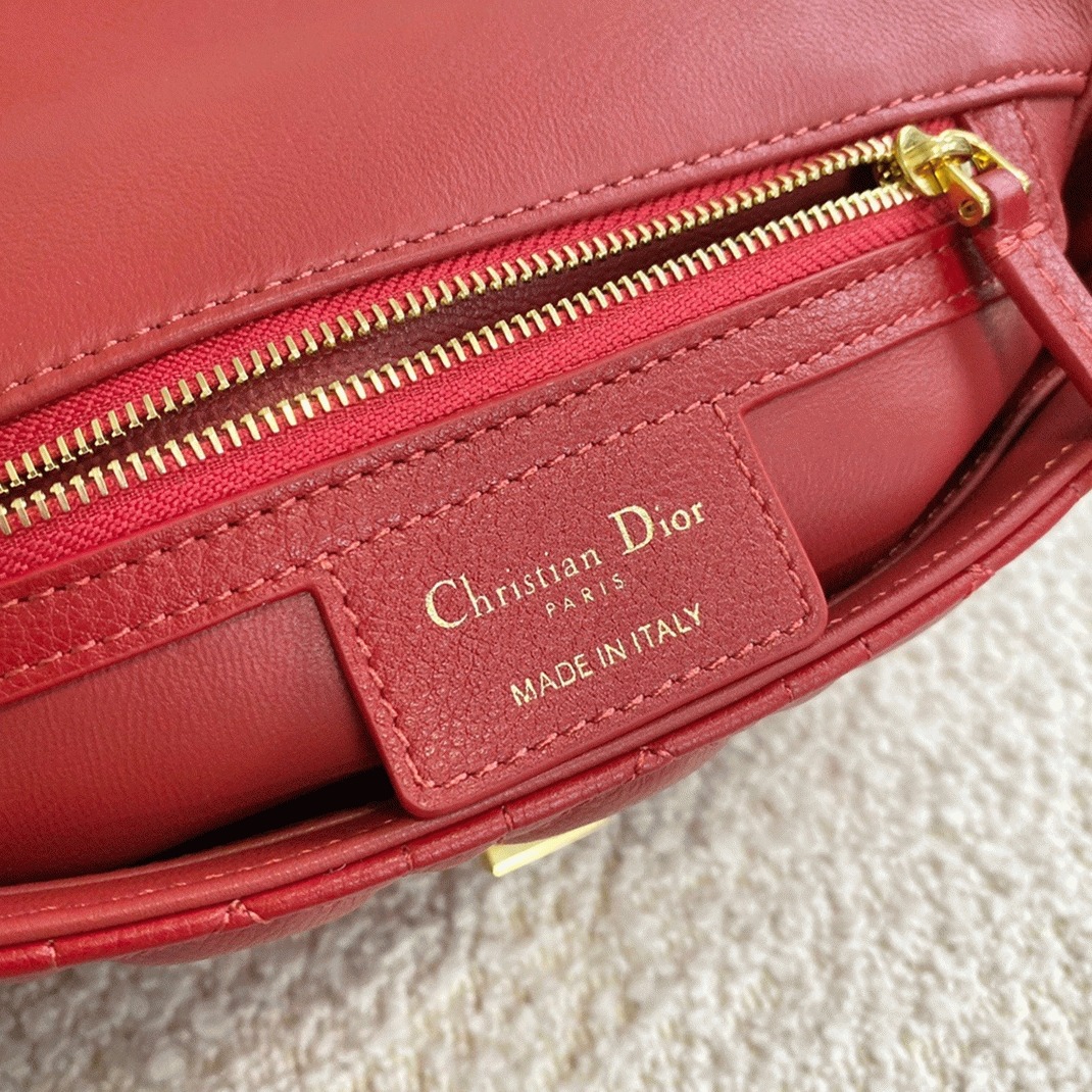 Dior Caro Small Bag Faux in Red