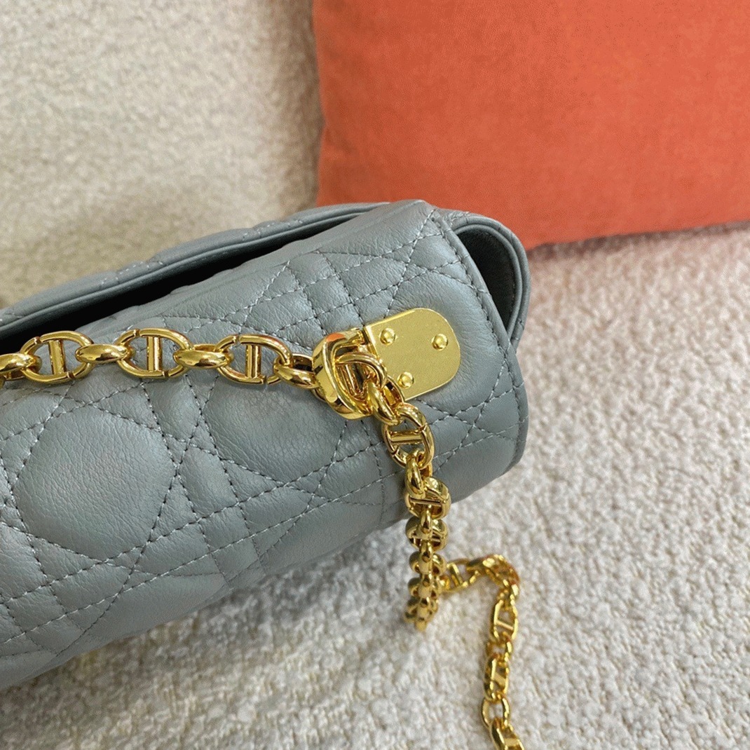 Dior Caro Large Bag Knockoff in Grey