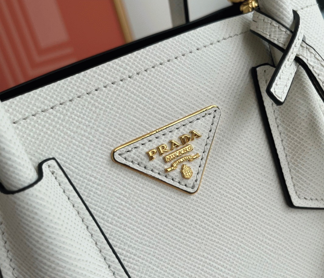 White Prada Double Mini Bag Replica