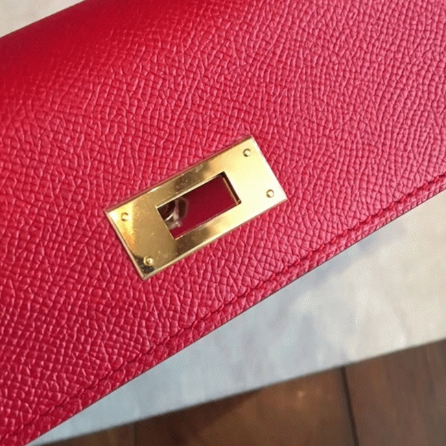 Red Epsom Replica Hermes Kelly 32cm Sellier Classic Bag