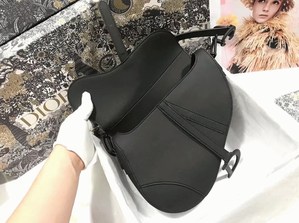 Dior Saddle Bag Faux in Black Ultramatte Calfskin