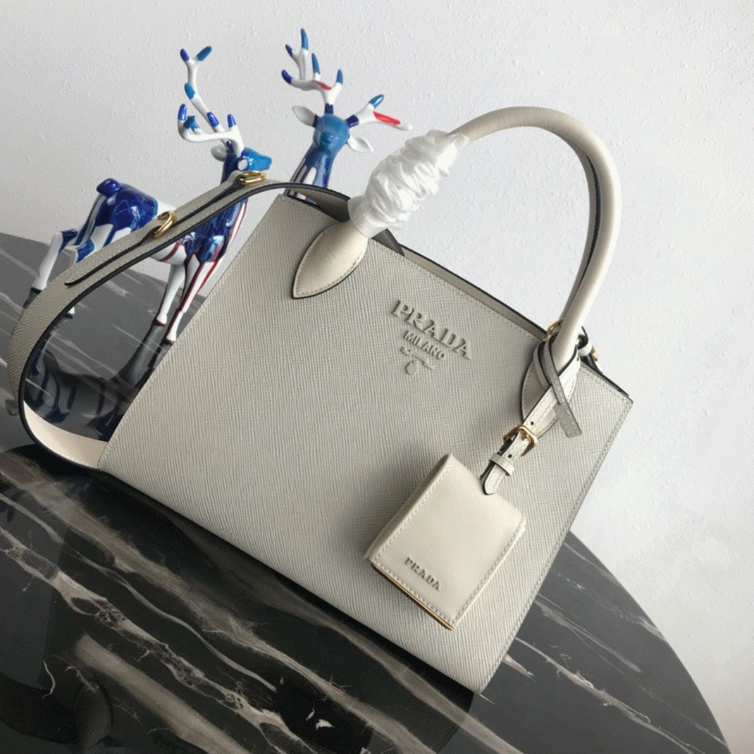 Prada Monochrome Small Bag Knockoff in White