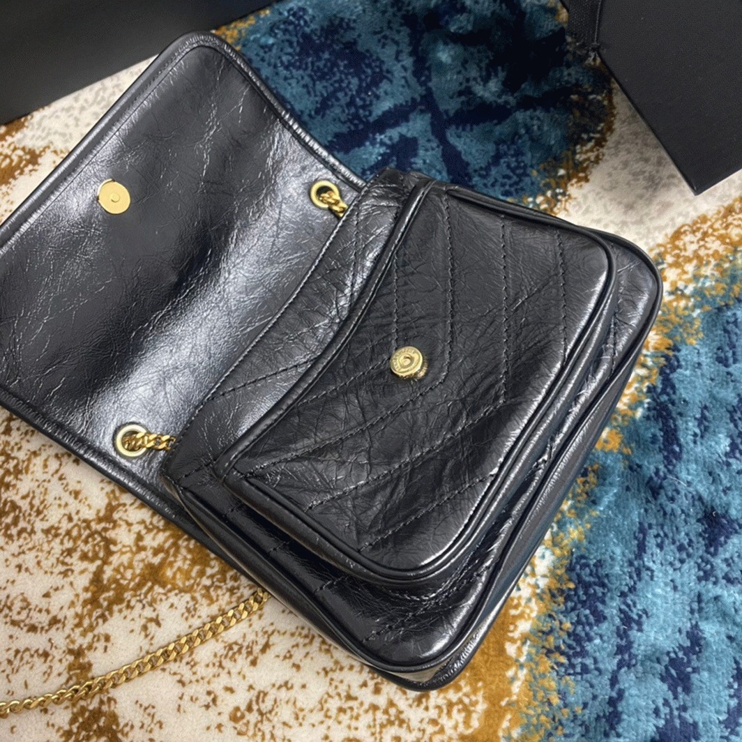 Replica Saint Laurent Niki Baby Chain Bag Black