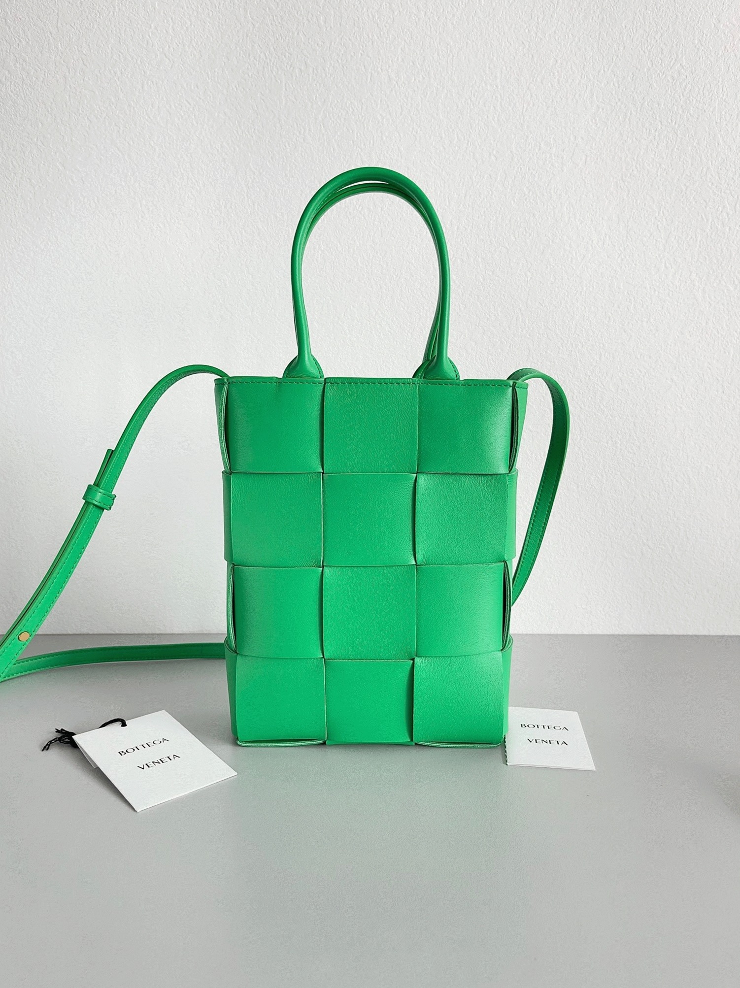 Fake Bottega Veneta Cassette Mini Tote Bag Parakeet