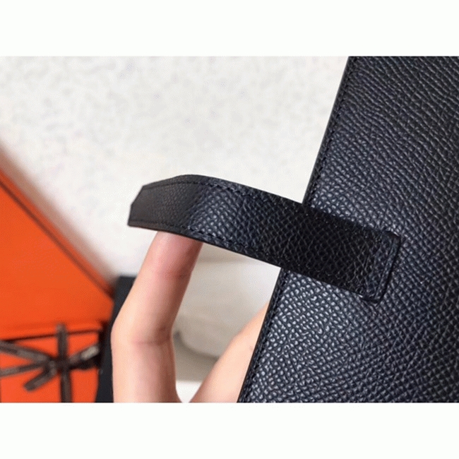 Black Epsom Copy Designer Hermes Bearn Wallet
