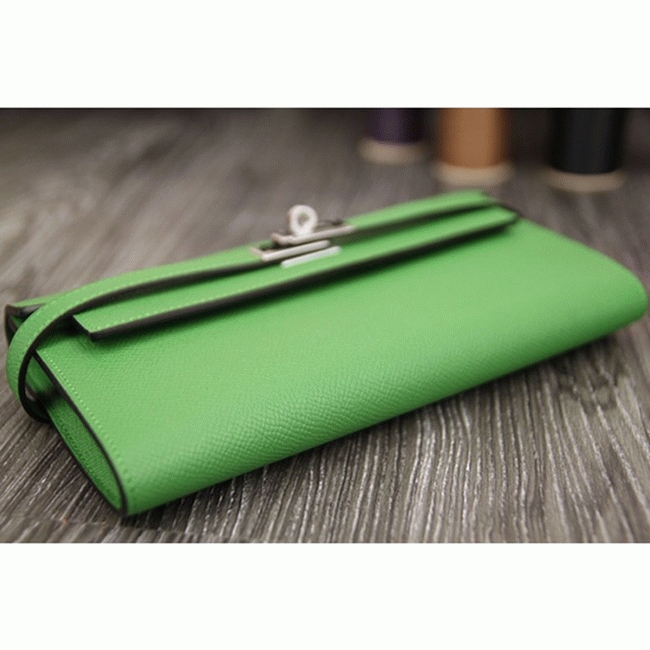 Bamboo designer replica Hermes Kelly Longue wallet