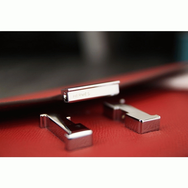Red AAA fake Hermes Constance wallet