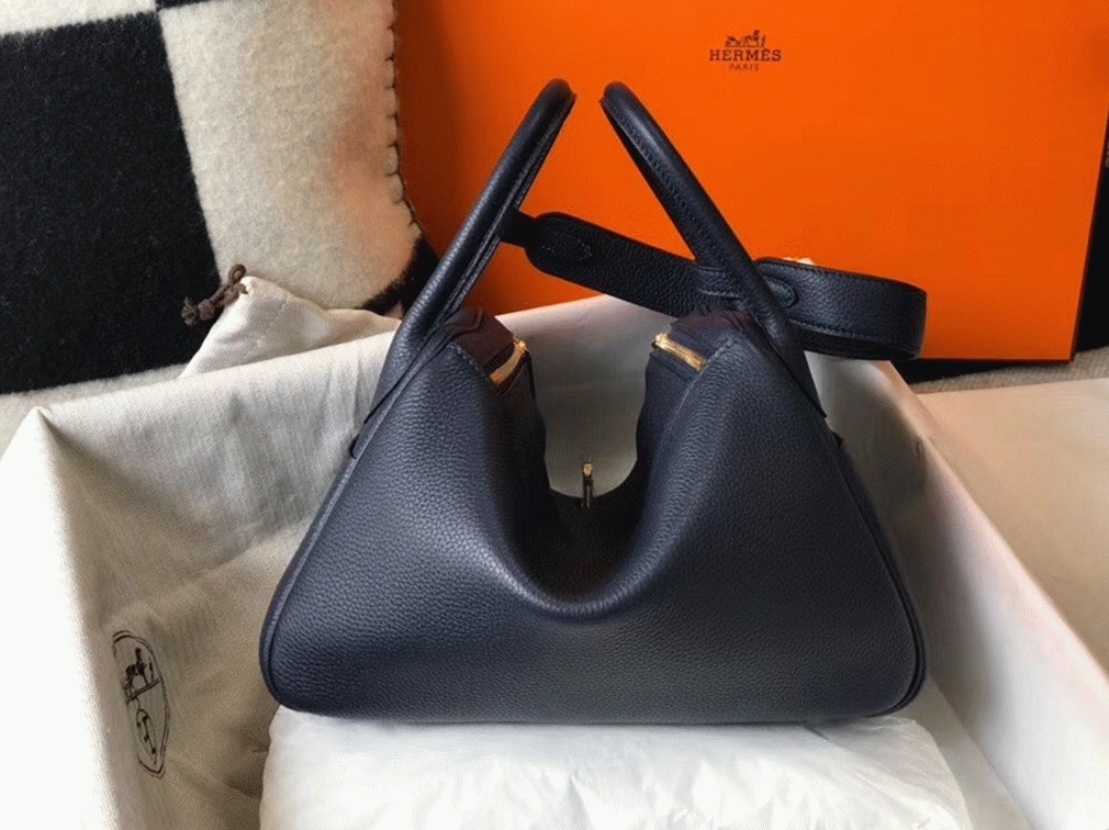 Knockoff Hermes Lindy 30cm bag in navy blue shade