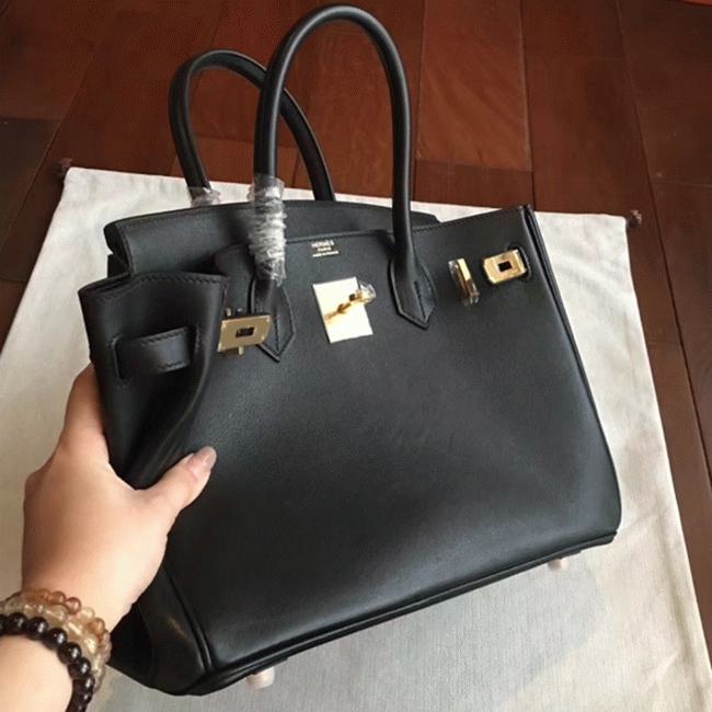 Black Imitation Designer Hermes Birkin 35cm Purse