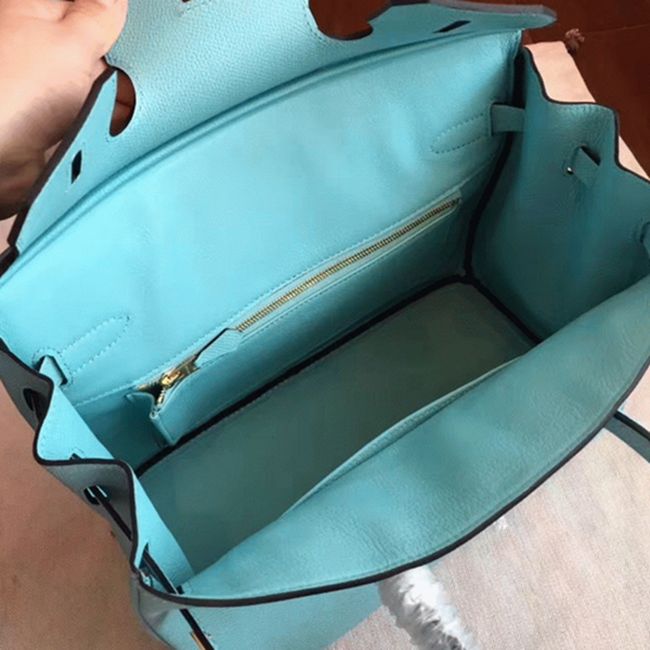 Blue Atoll Imitation Luxury Hermes Birkin 30cm Tote