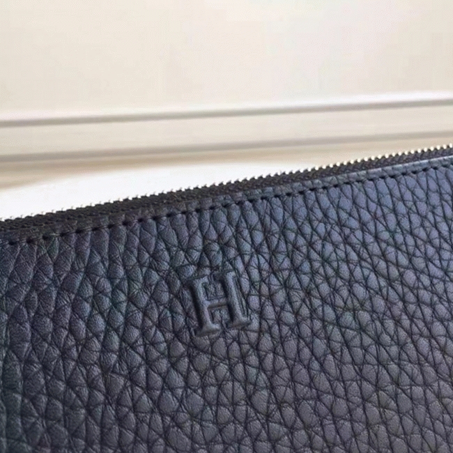 Black AAA Replica Hermes Wallet Azap Zipped