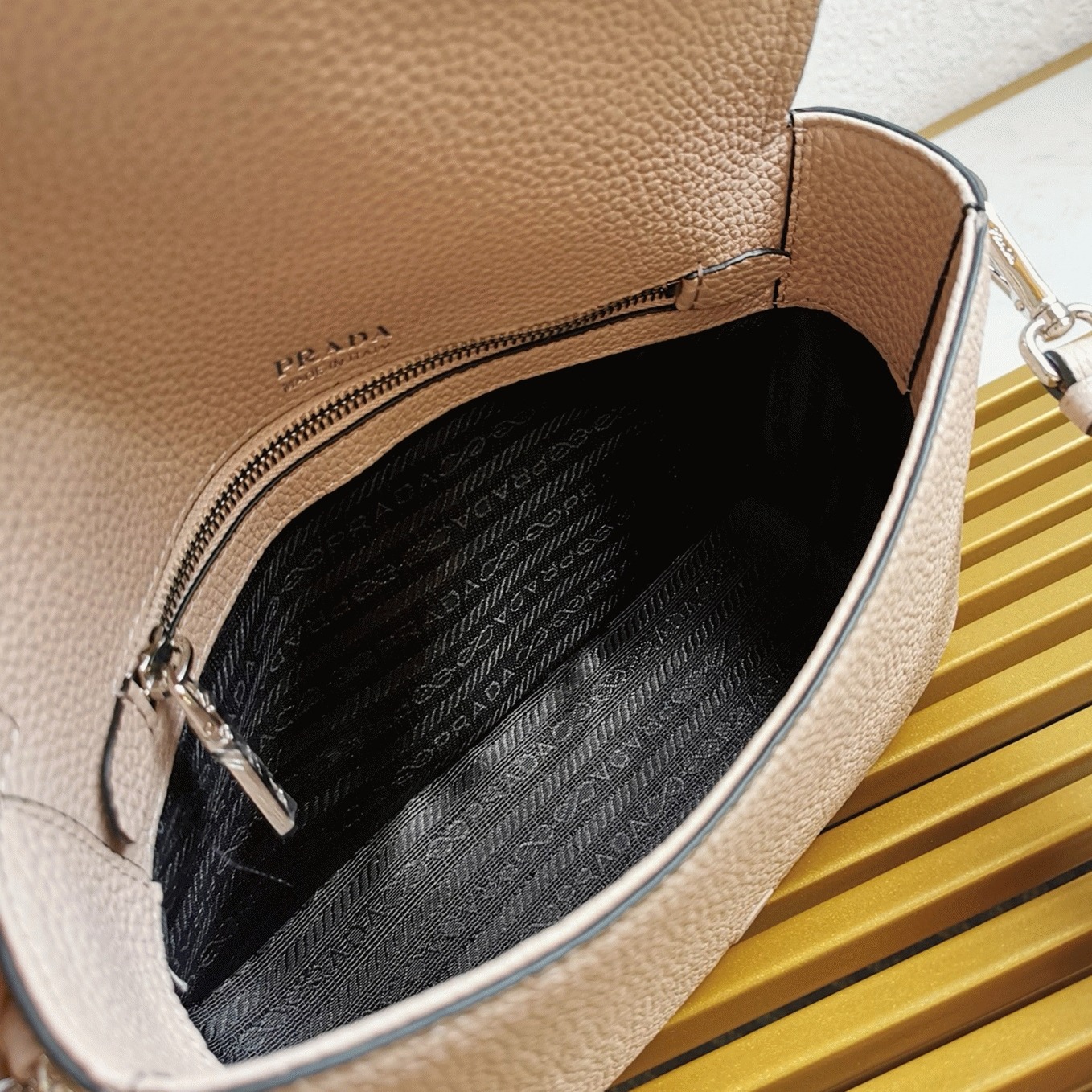 Prada Flap Shoulder Bag Replica in Light Pink