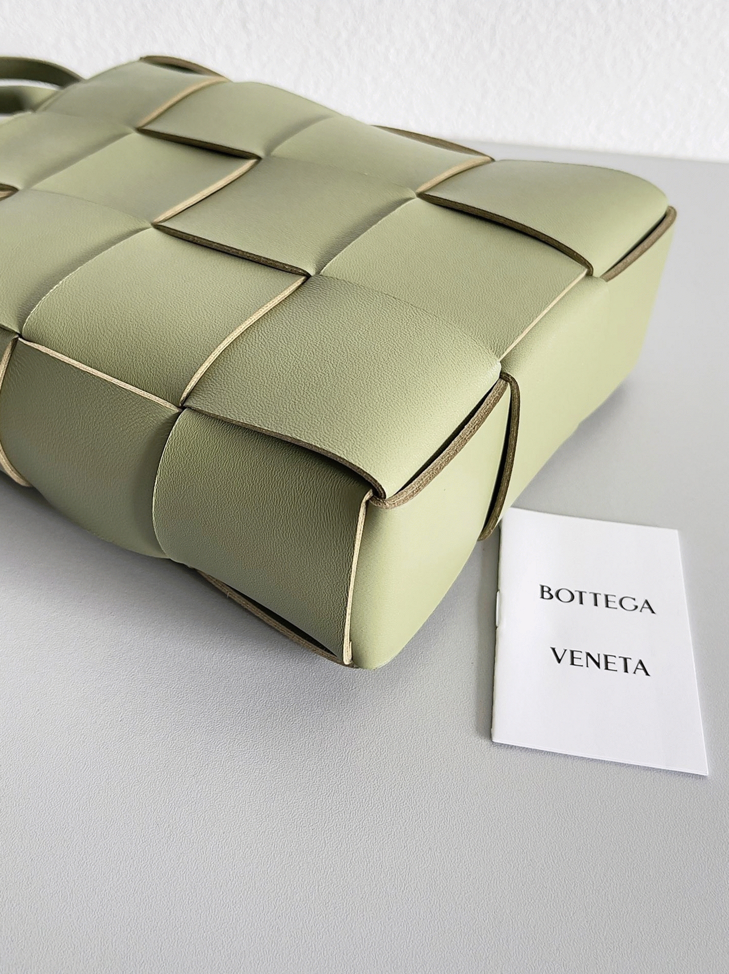 Fake Bottega Veneta Cassette Mini Tote Bag Travertine