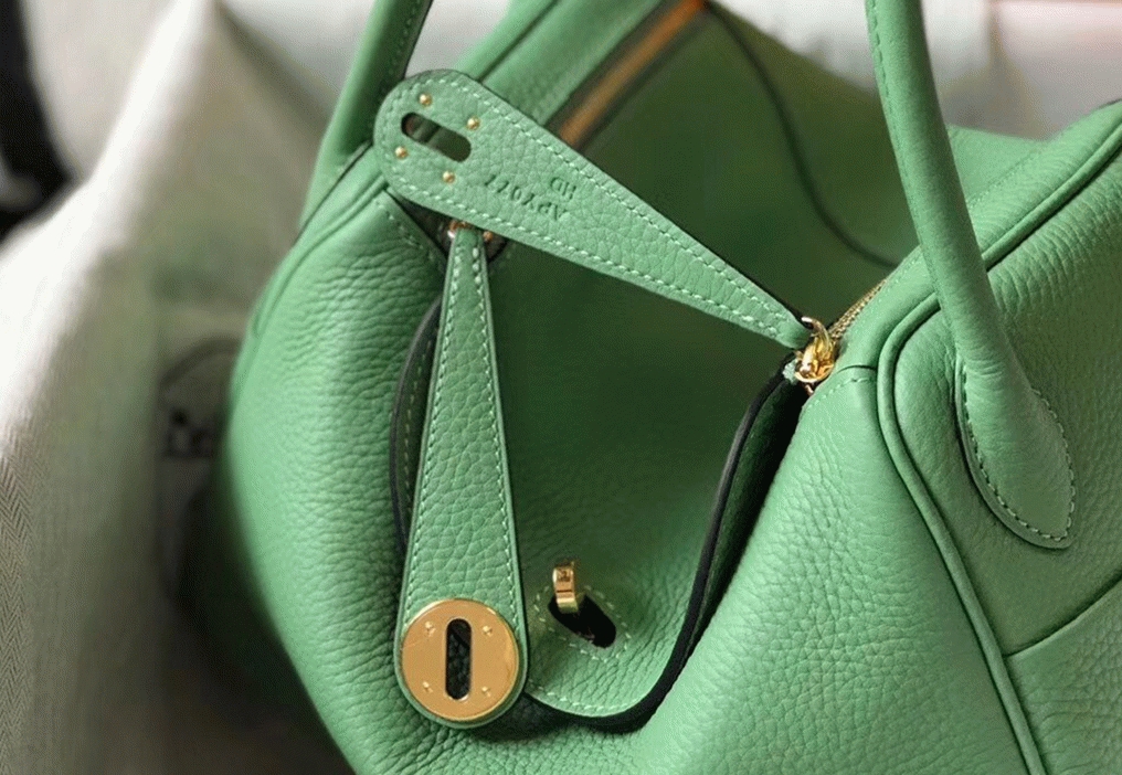 Fake Hermes Lindy bag 26cm in vert criquet