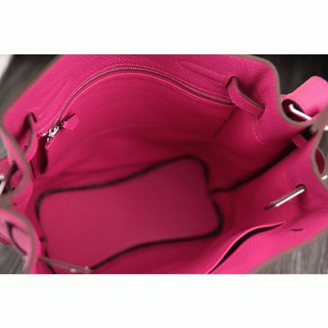 Rose Red Leather Replica Hermes So Kelly 22cm Vivid Shoulder Bag