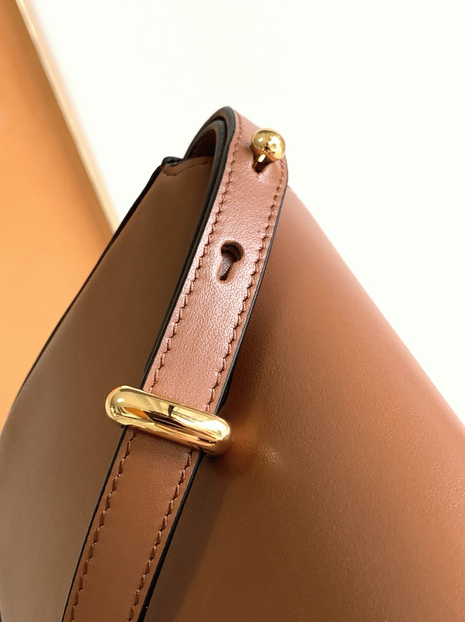 Prada Shoulder Bag Knockoff in Cognac Smooth Calfskin