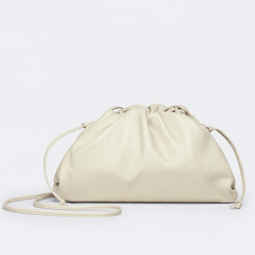 Knockoff Bottega Veneta Mini Pouch with Strap Ivory