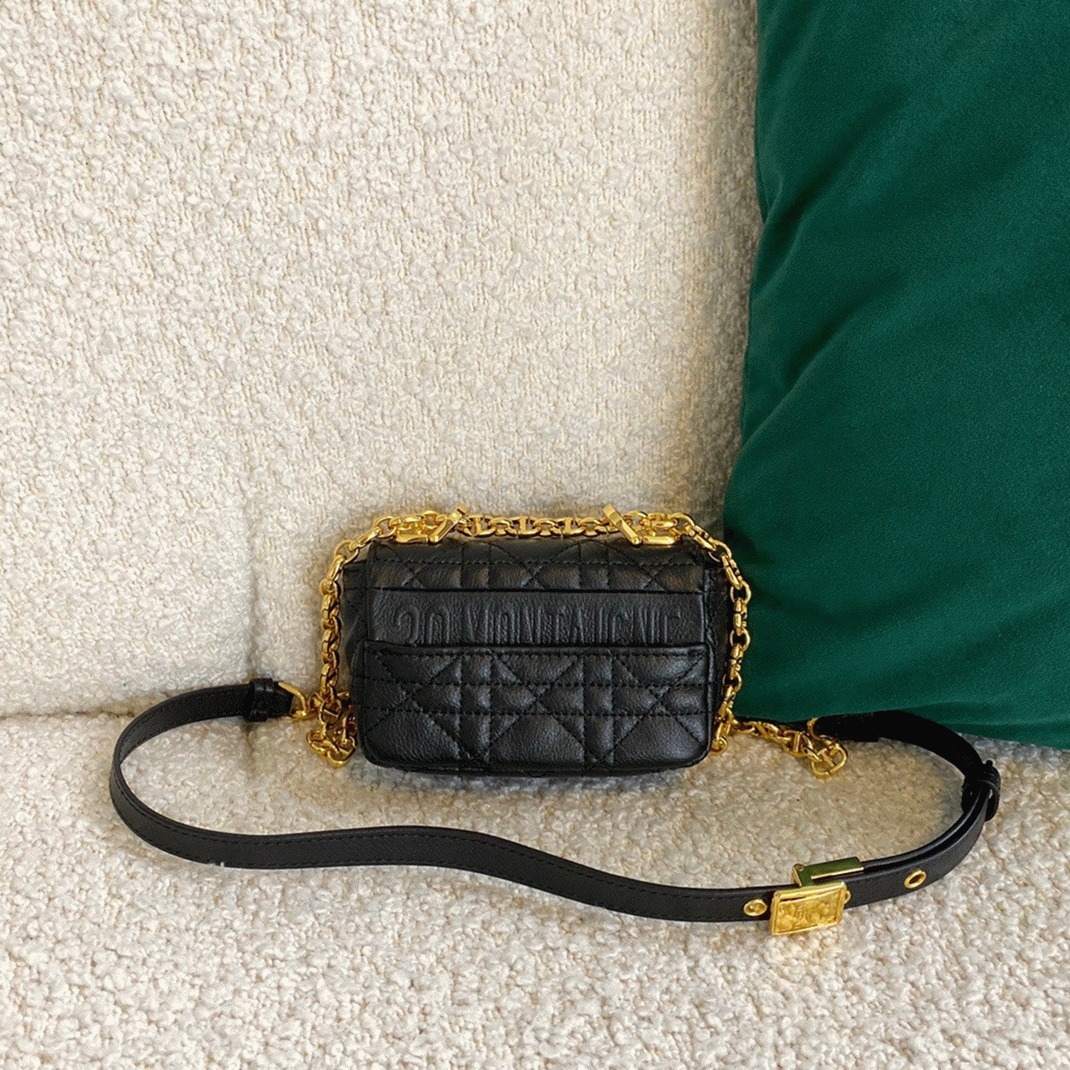 Dior Caro Micro Bag Knockoff in Black