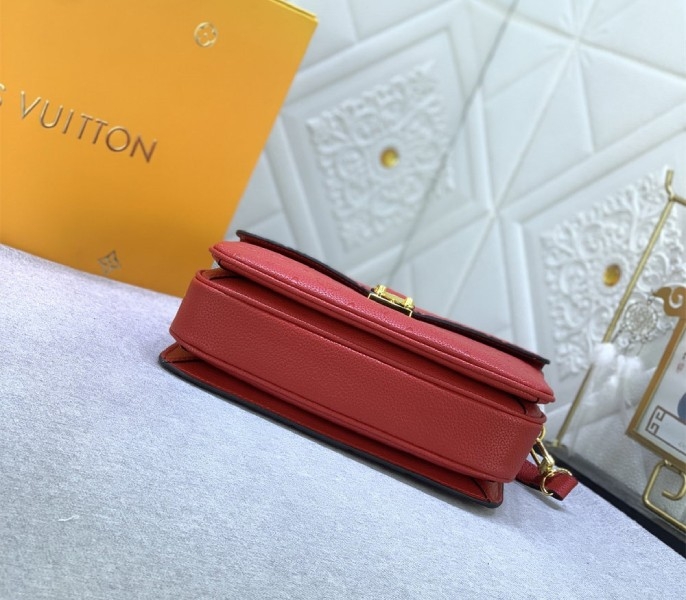 LV Monogram Empreinte Leather Metis In Red