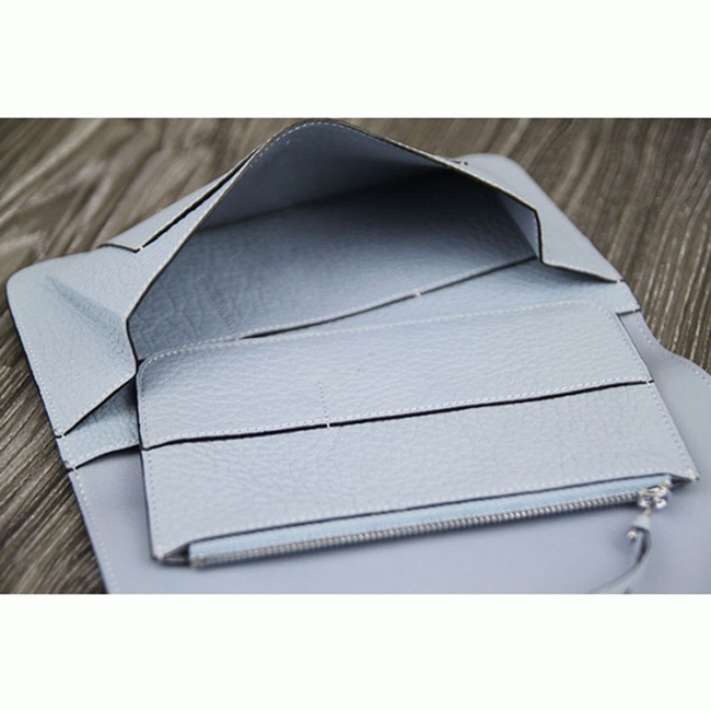 Blue lin best replica Hermes Dogon combine wallet