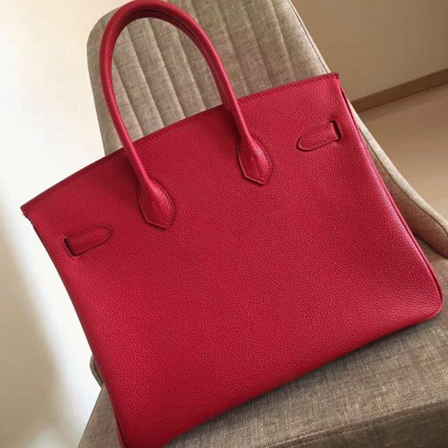 Budget Red Hermes Birkin 30cm Fake Bag