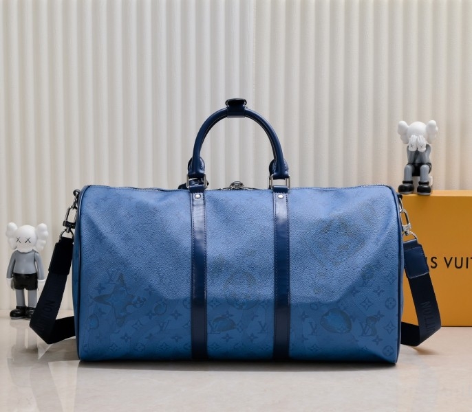 LV Keepall Bandouliere 50 In Navy River Blue