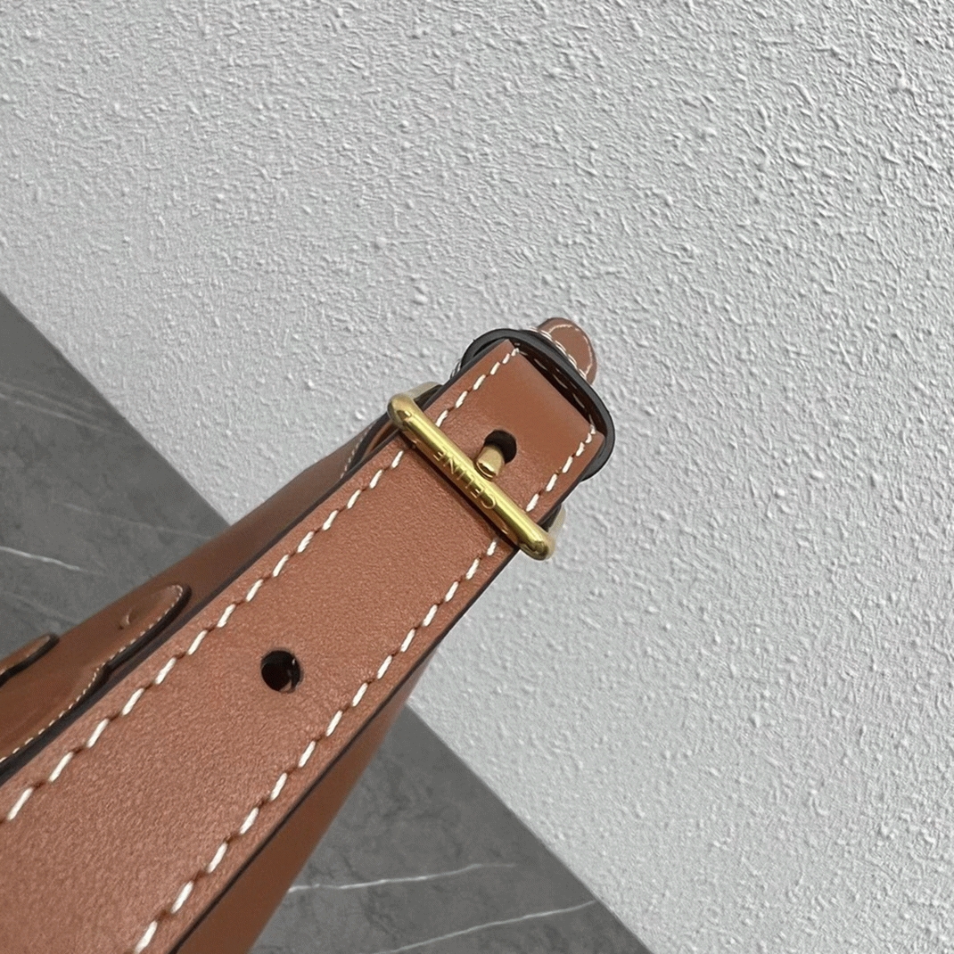 Top Quality Replica Celine Small Bucket Cuir Triomphe In Brown Calfskin