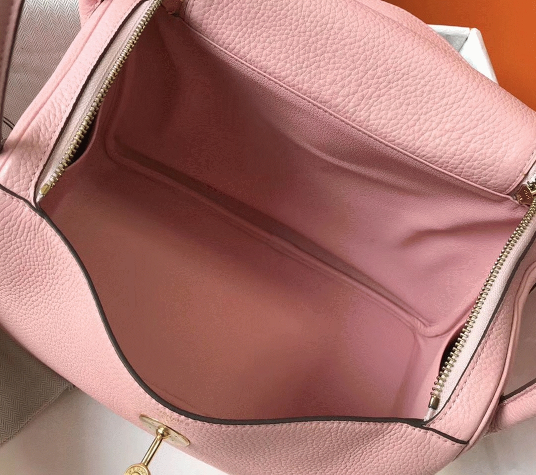 Replica Hermes Lindy 26cm handbag in pink