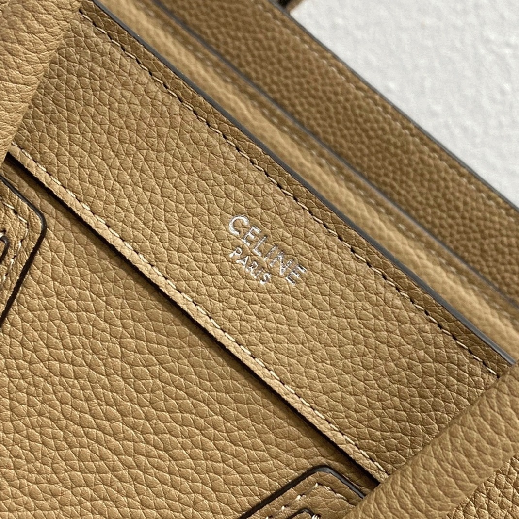 Celine Nano Luggage Tote Bag Knockoff in Dune