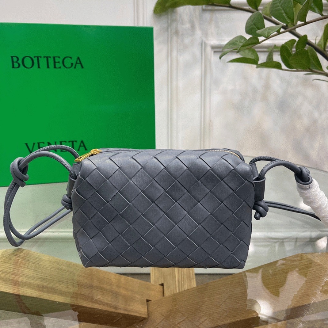 Fake Bottega Veneta Loop Mini Bag Grey