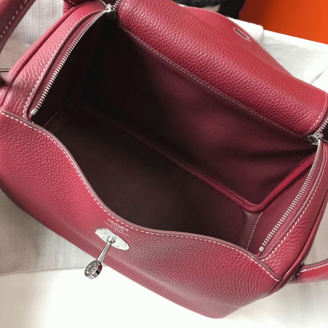 Knockoff Hermes Lindy 26cm handbag in bordeaux