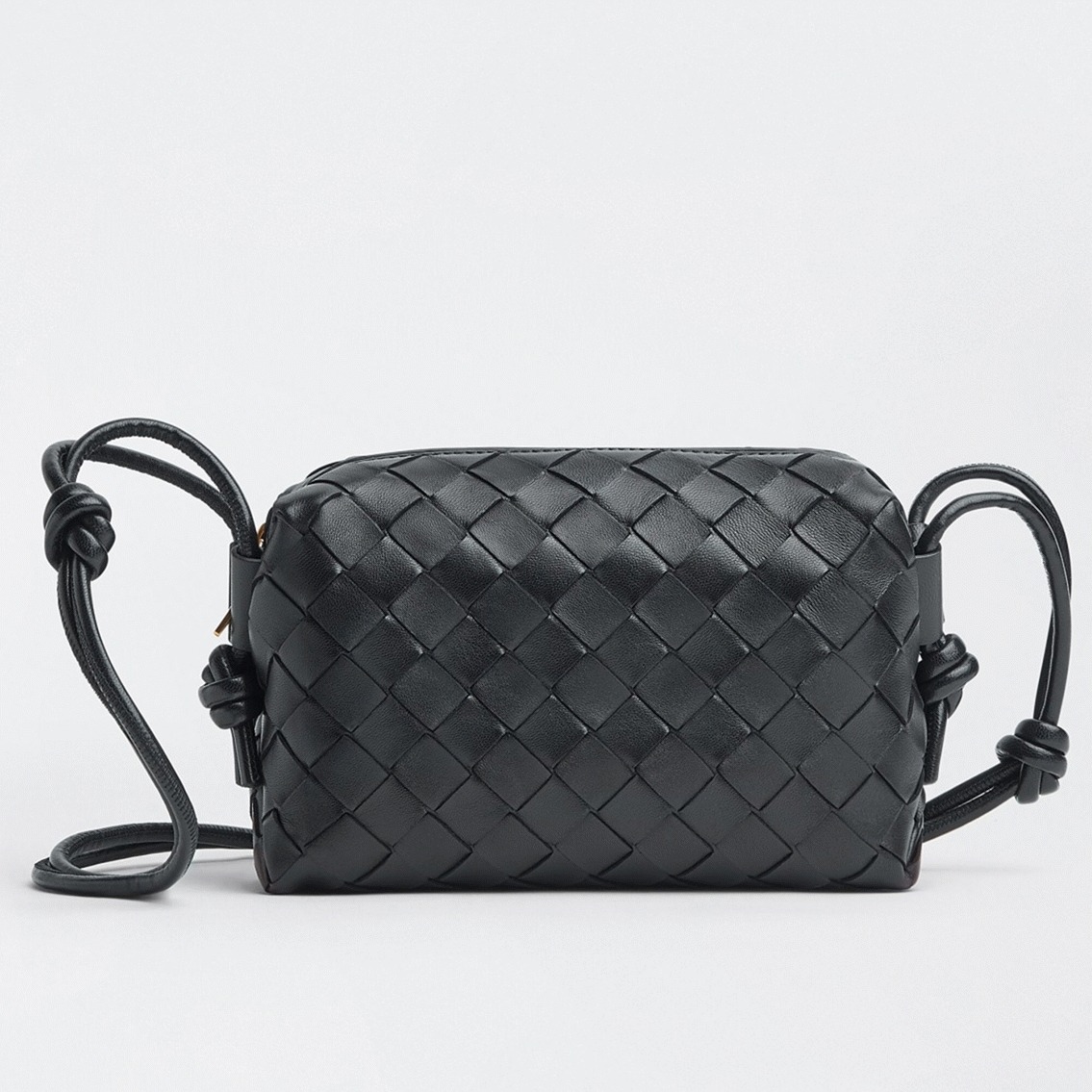 Faux Bottega Veneta Loop Mini Bag Black
