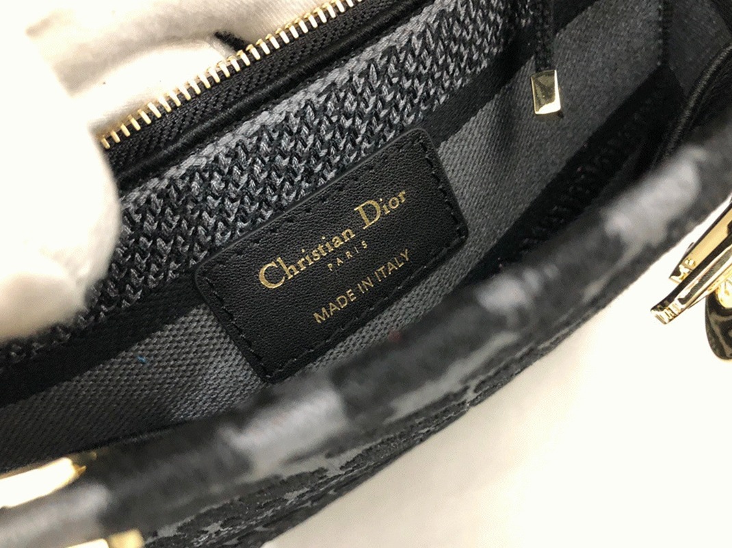 Dior Lady D-Lite Medium Bag Knockoff in Grey Mizza Embroidery