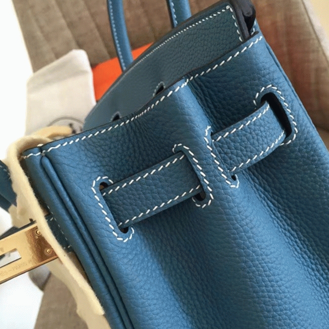 Blue Jean Replica Luxury Hermes Birkin 35cm Tote