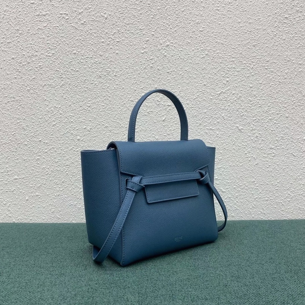 Celine Belt Nano Bag Replica in Slate Blue