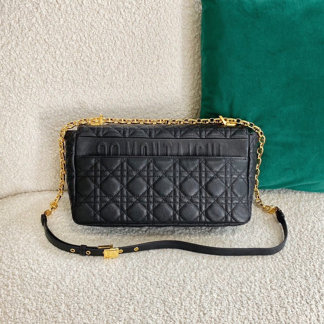 Dior Caro Large Bag Fake in Black