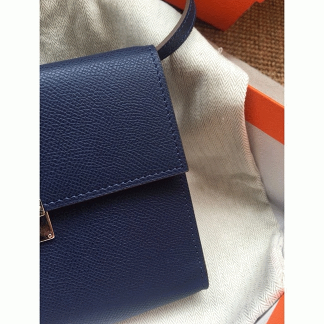 Sapphire replica Hermes Clic wallet with strap