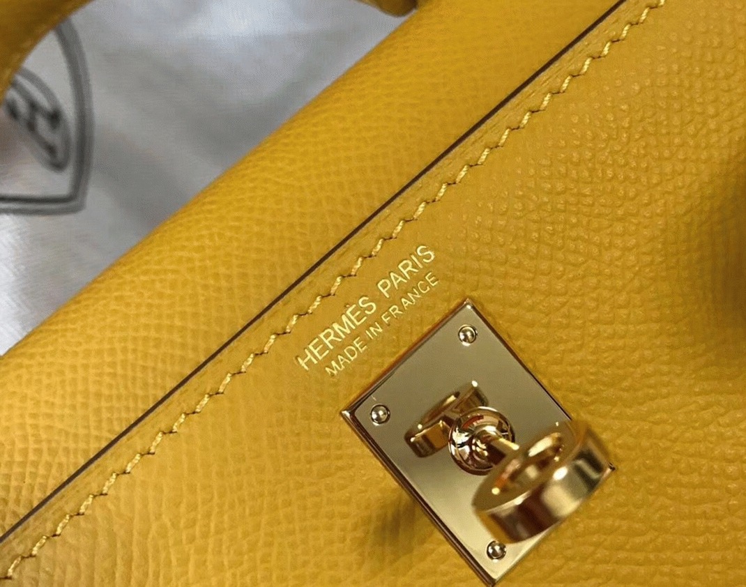 Hermes Kelly Mini II Bag Replica in Yellow