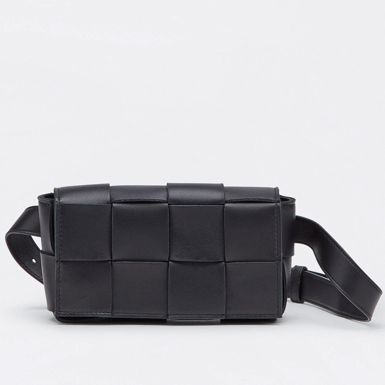 Fake Bottega Veneta Cassette Belt Bag Black