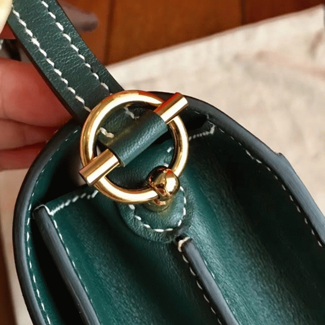 Best Knockoff Hermes Mini Sac Roulis Handbag Green