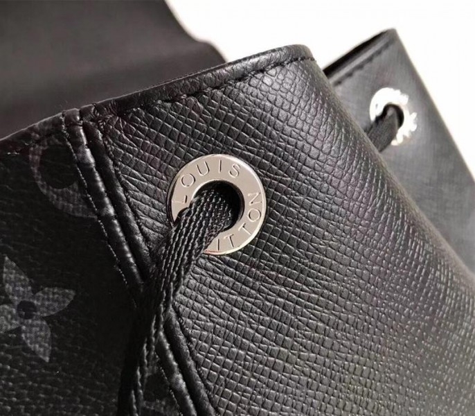 Louis Vuitton Taiga Leather Outdoor Backpack In Eclipse Black