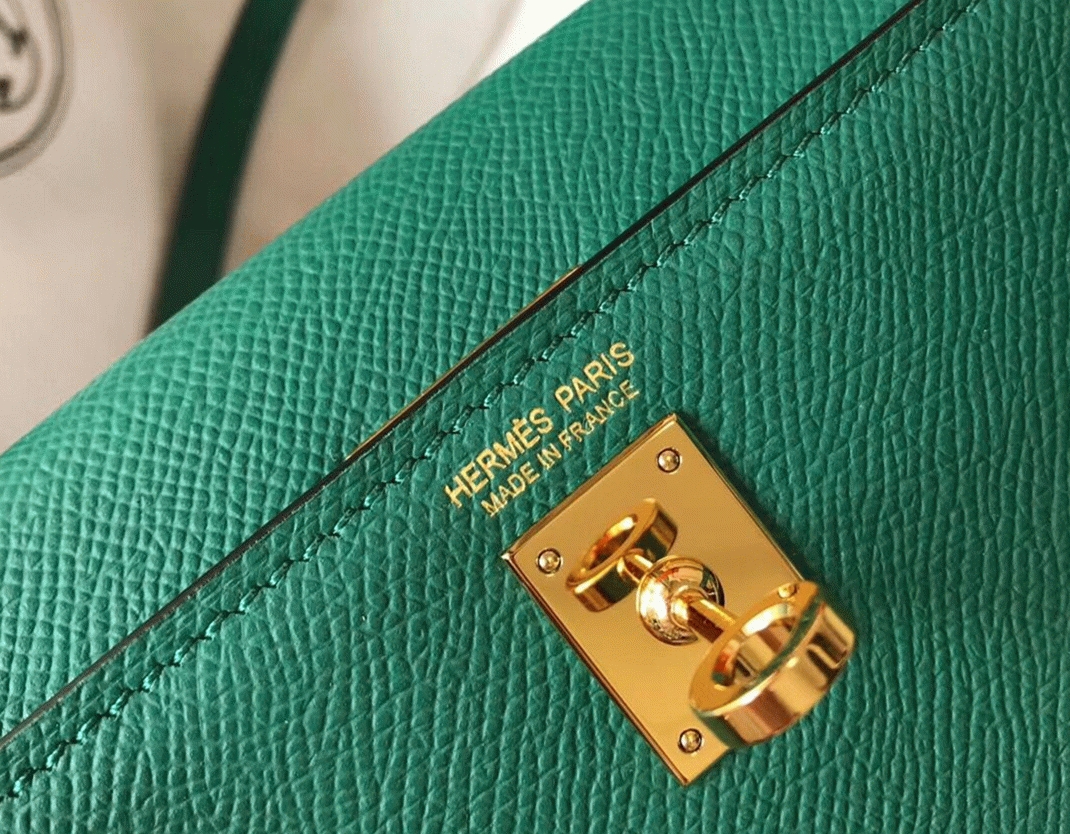 Hermes Kelly Mini II Bag Replica in Vert Vertigo